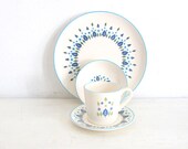 Vintage Swiss Alpine Dinnerware Set - Place Setting Swiss Chalet Marcrest - Stetson SALE
