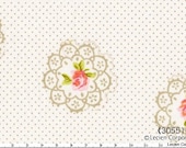 Hill Farm - White Doily Rose by Brenda Riddle for Lecien Fabrics