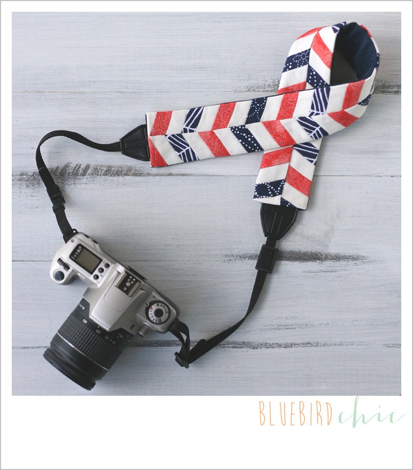 bloom chevron camera strap cover