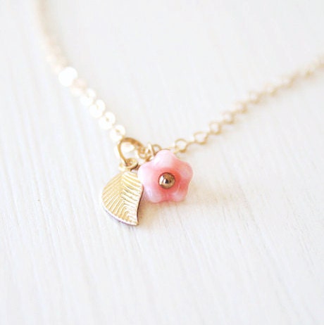 Tiny Rose Garden - A simple everyday 14K gold filled necklace