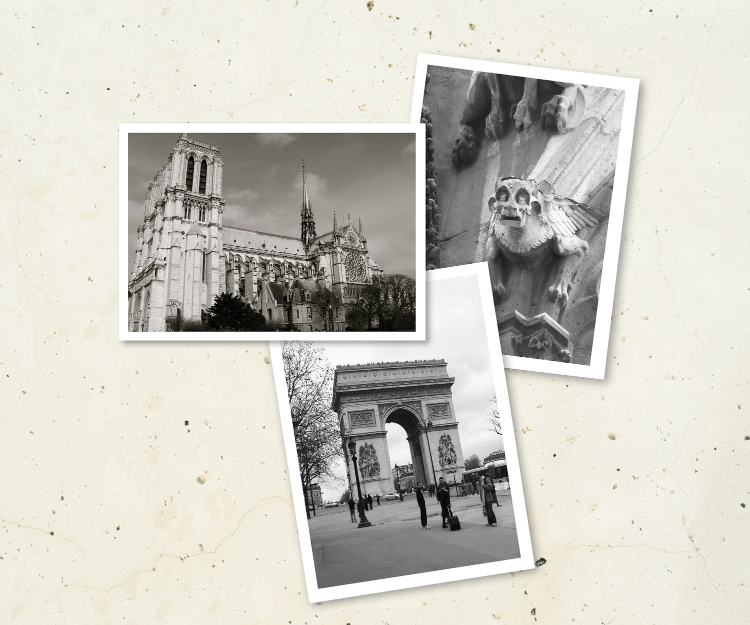 Paris Photo Trio, 3 5x7 fine art photographs, Paris, France