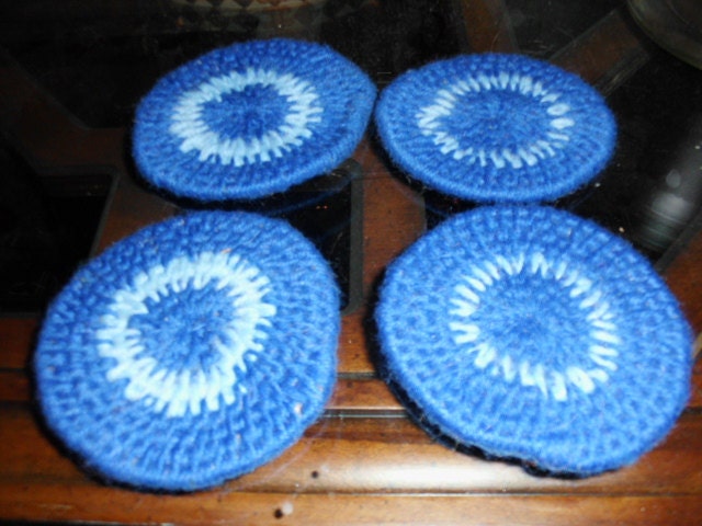 Handcrafted OOAK Yarn Coiled Coasters Colorful Home Decor In any color