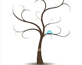 DIY Wedding Guest Book - Printable PDF -  Beach Wedding - Starfish Digital Fingerprint Tree 11x14, 16x20, 17x22, 18x24, 20x25, 24x30, 30x40