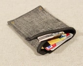 Waxed Canvas Rivet Wallet - Light Gray