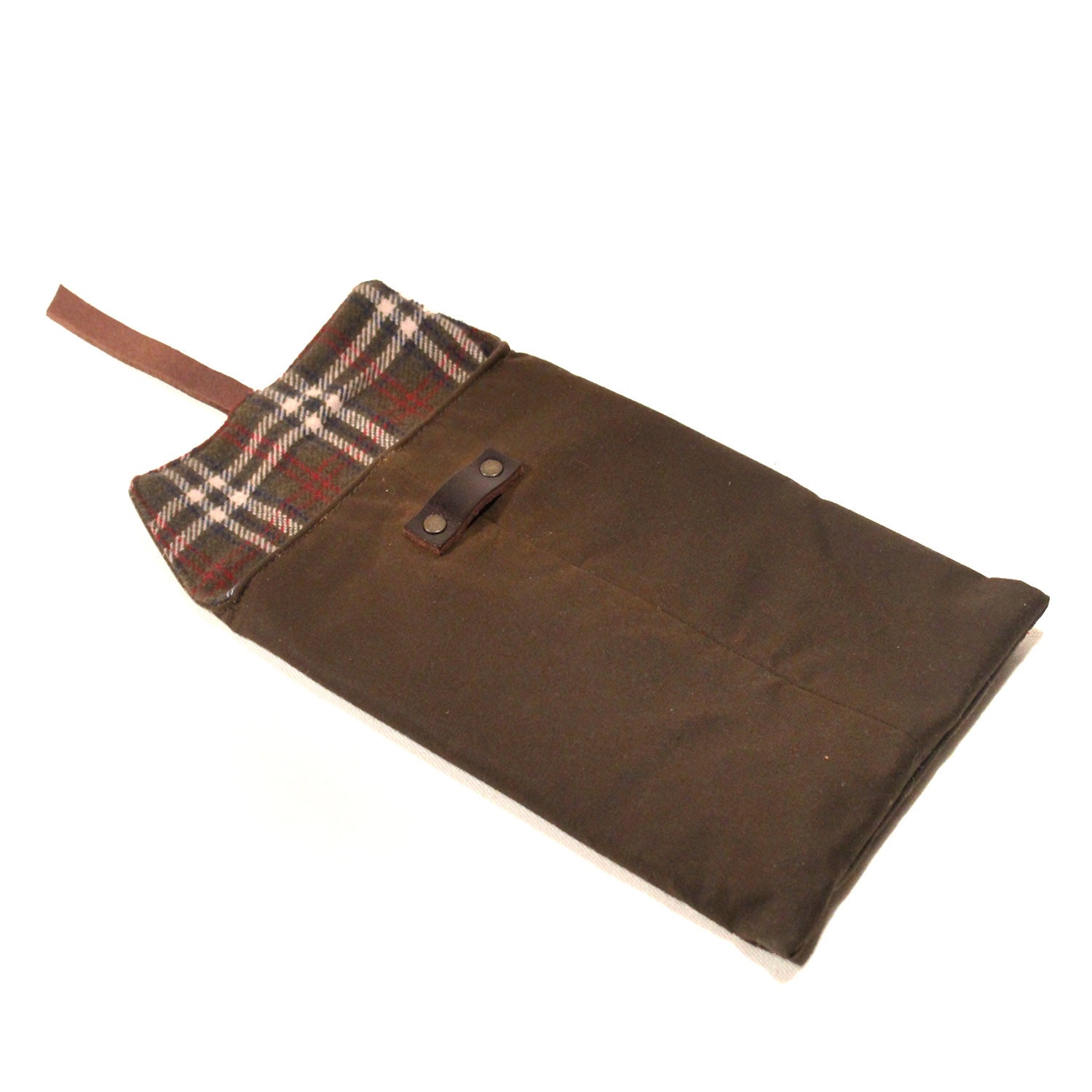 iPad case - Brown Oil Cloth Canvas