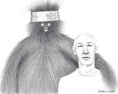 Big Foot and His Dearest Friend (Henry Miller) Teetoo 8 x 10 Art Print