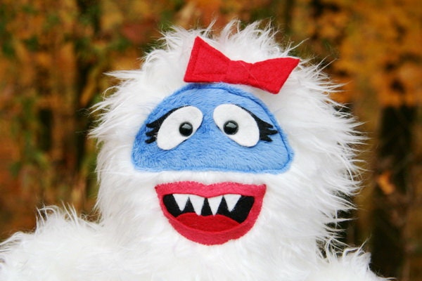 Adorable Snow Girl - Companion for an Abominable Snowman - Handmade Huggable- Made to Order- Teetoo