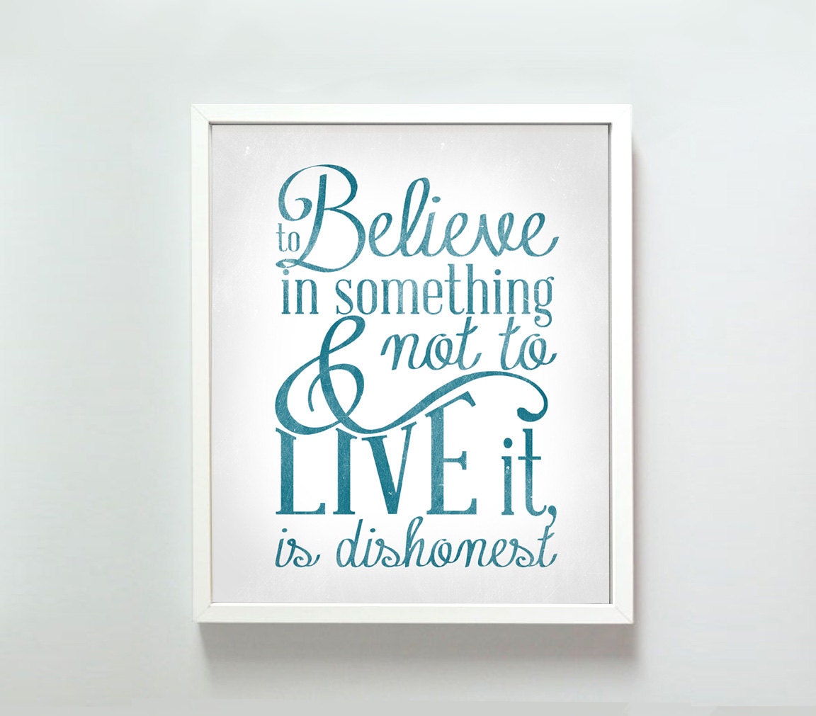 8x10 Believe and Live print
