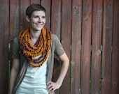 READY TO SHIP infinity chain chunky cowl necklace neck warmer - sweet butterscotch - ooak