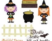 Halloween Witch Clip Art for Personal or Commercial Use - Spooks On (463) Il_170x135