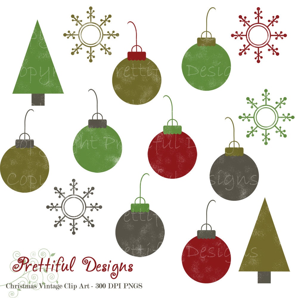 Christmas Vintage Clip Art - for Personal and Commercial Use - Noel (477) Il_570xn