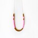 TWO LEFT Hot pink brass necklace