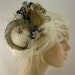 Feather Bridal Fascinator, Bridal Fascinator, Fascinator, Hair Clip, Bridal Headpiece, Wedding Veil, Bridal Veil- Rock On x 2 - Petite Size