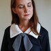 Vintage 70s Secretary Dress   /   Mini 1970s Mod Ascot Dress  /  Medium