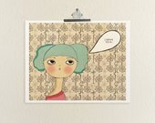 I Adore You 8x10 / Illustration, Digital, Typographic Print, Nursery Art, Kids Room, Romantic, Anniversary, Wedding, Valentines, Giclee