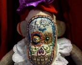 Deluxe version Día de los Muertos sugar skull sock monkey MADE TO ORDER by Post Street