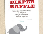 Diaper Raffle Tickets - elephant Circus- set of 12 Il_170x135