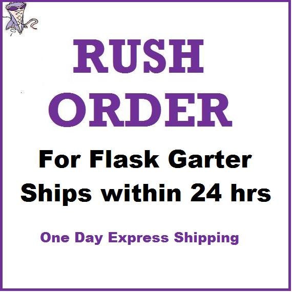 Flask Garter - Rush Order Listing - Made and Ships Within 24 Hours Of Purchase - Express Shipping - ANY Flask Garter