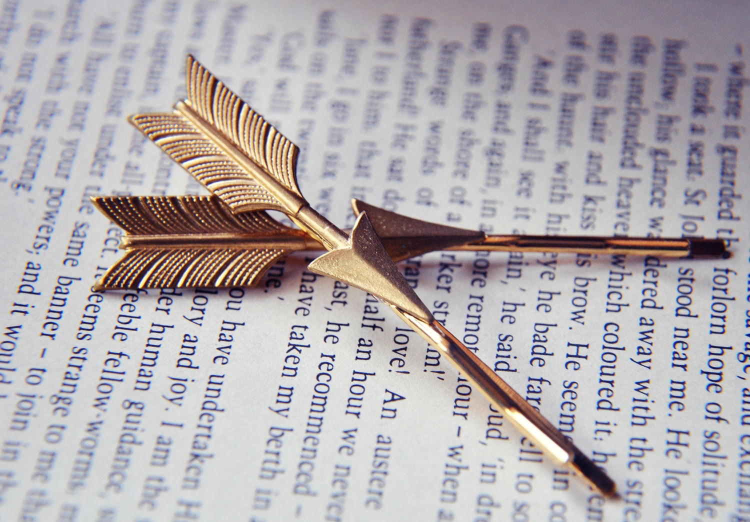 Gold Arrow Hair Pins - Chevron Bohemian Chic - Brass - Native Tribal Inspired Hunger Games - bobby pins - Valentines Day