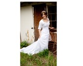 retro inspired wedding dress flower -fall