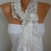 Lace Scarf - scarf shawl - - Free scarf - White - fatwoman