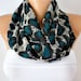 Peacock Leopard - Infinity Scarf Shawl Circle Scarf Loop Scarf Leopard Scarf - Gift -fatwoman