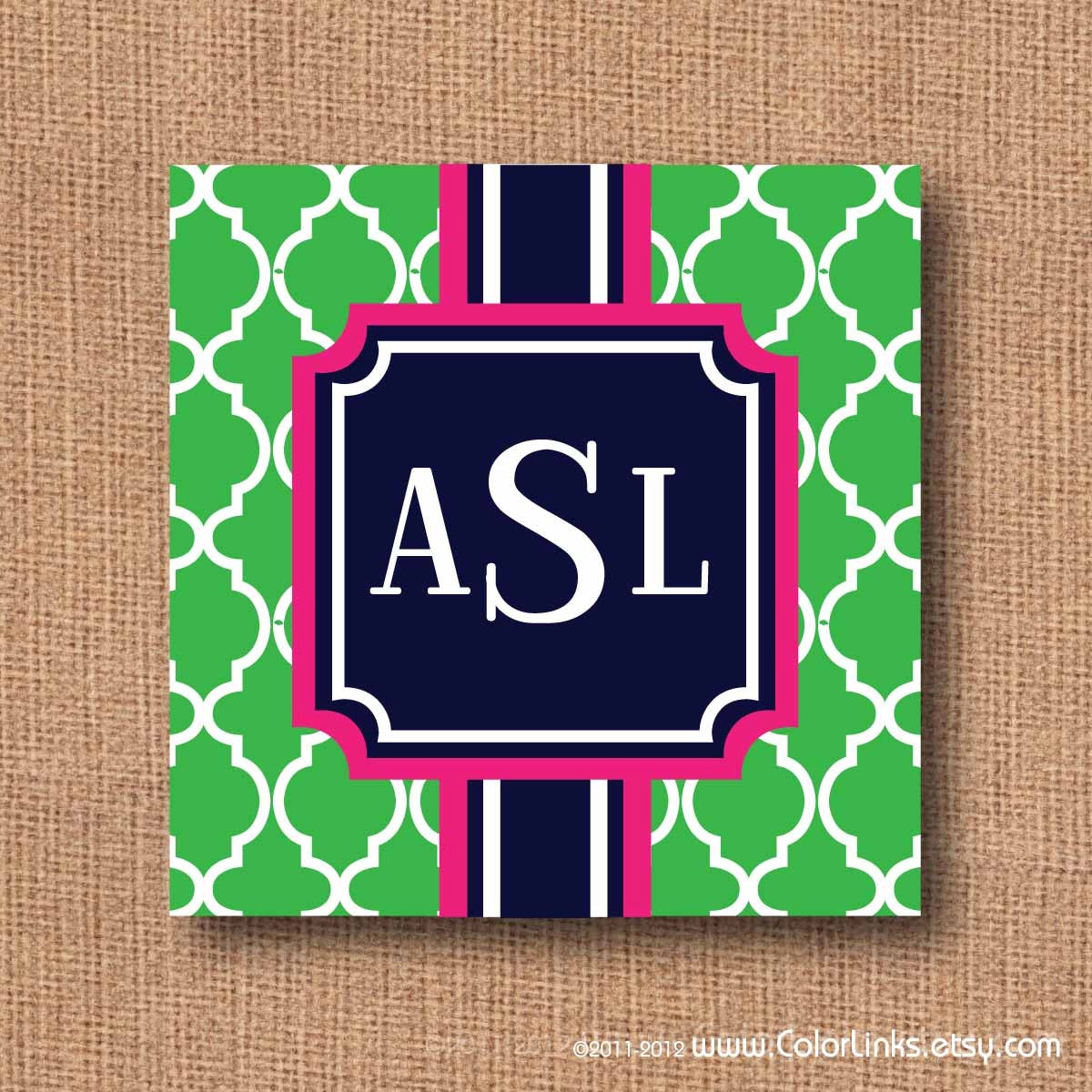PREPPY PREPPY PREPPY monogrammed calling cards