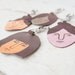 Leather Girl Face Keychain