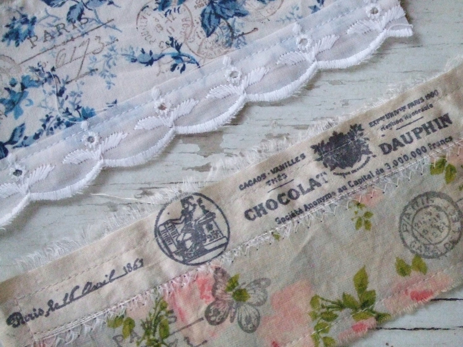 Shabby chic Bookmarks - Vintage bookmarks - fabric bookmarks - French bookmarks