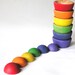 Waldorf- Wood- Toy- MATCH n STACK- A Educational Rainbow Stacking n Nesting Montessori Toy