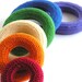 Waldorf-Stacking Toy-Baby-Teething -Natural Wood n Wool -STACKING RINGS- Educational Rainbow Teething Sensory Toy