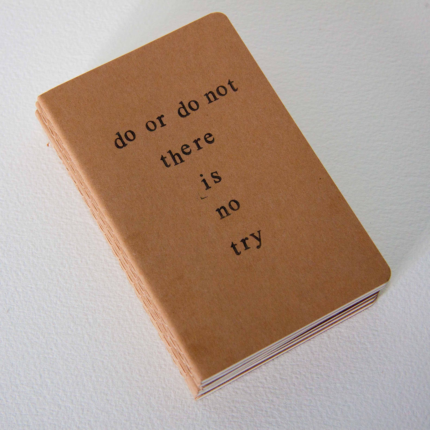 do or do not - hand stamped moleskine notebook pocket size