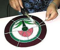 Stained Glass Irish Shamrock Suncatcher - 9593