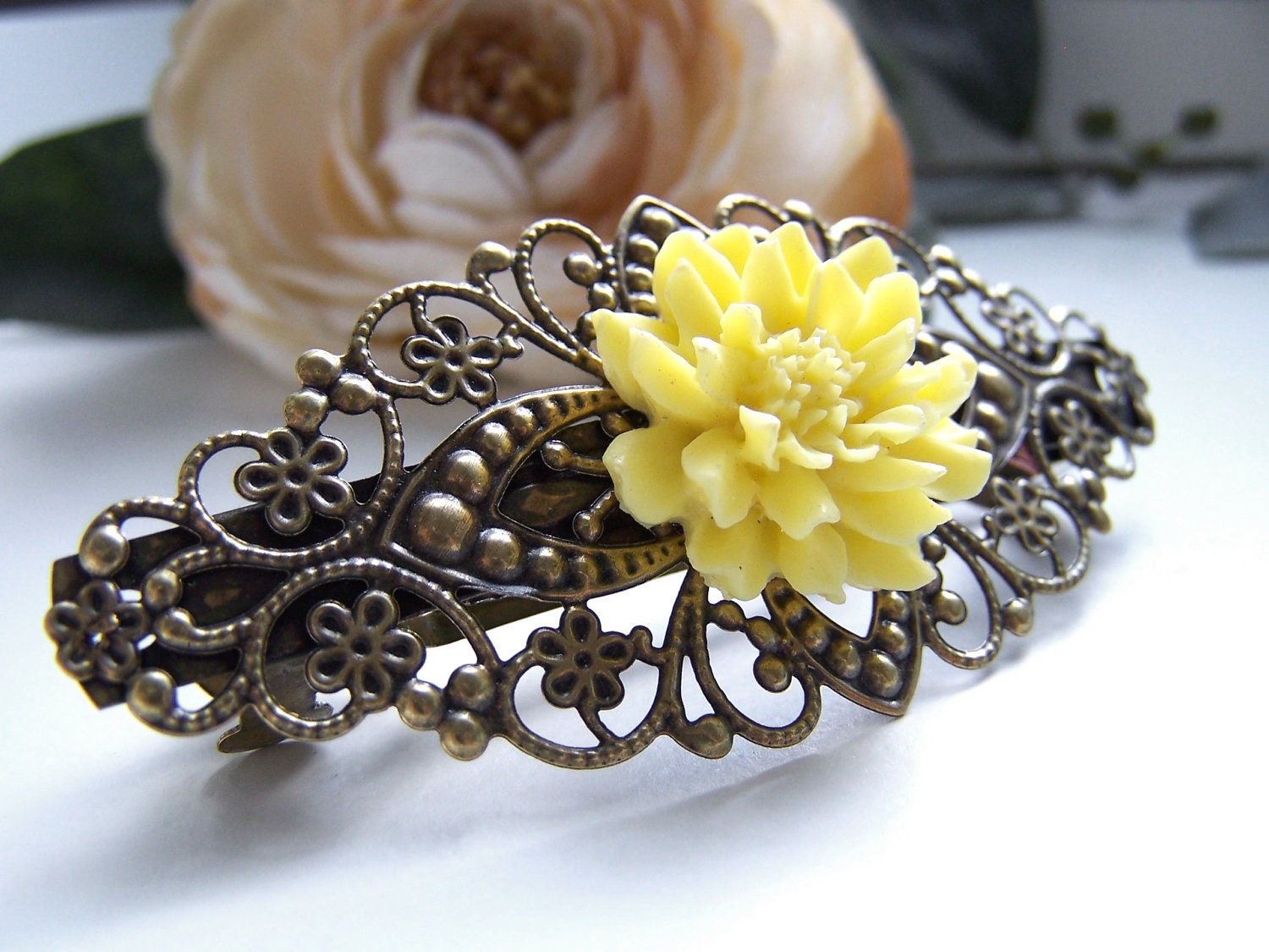 Yellow Florence Hair Barrette