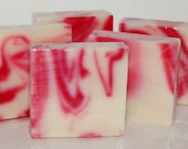 Candy Cane Vegan Cold Process Soap Bar