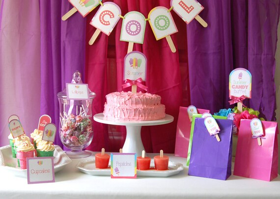 Printable-Popsicle Party Collection by Fara Party Design whole collection. Il_570xn