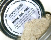 Orange Peel Mask for combination to oily skin-- Organic Handmade-- Kaolin Clay, Orange Peel Powder, Almond Meal
