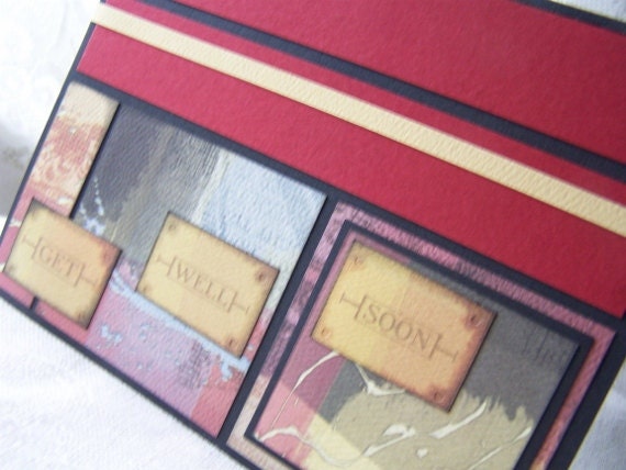 Get Well Soon handmade greeting card