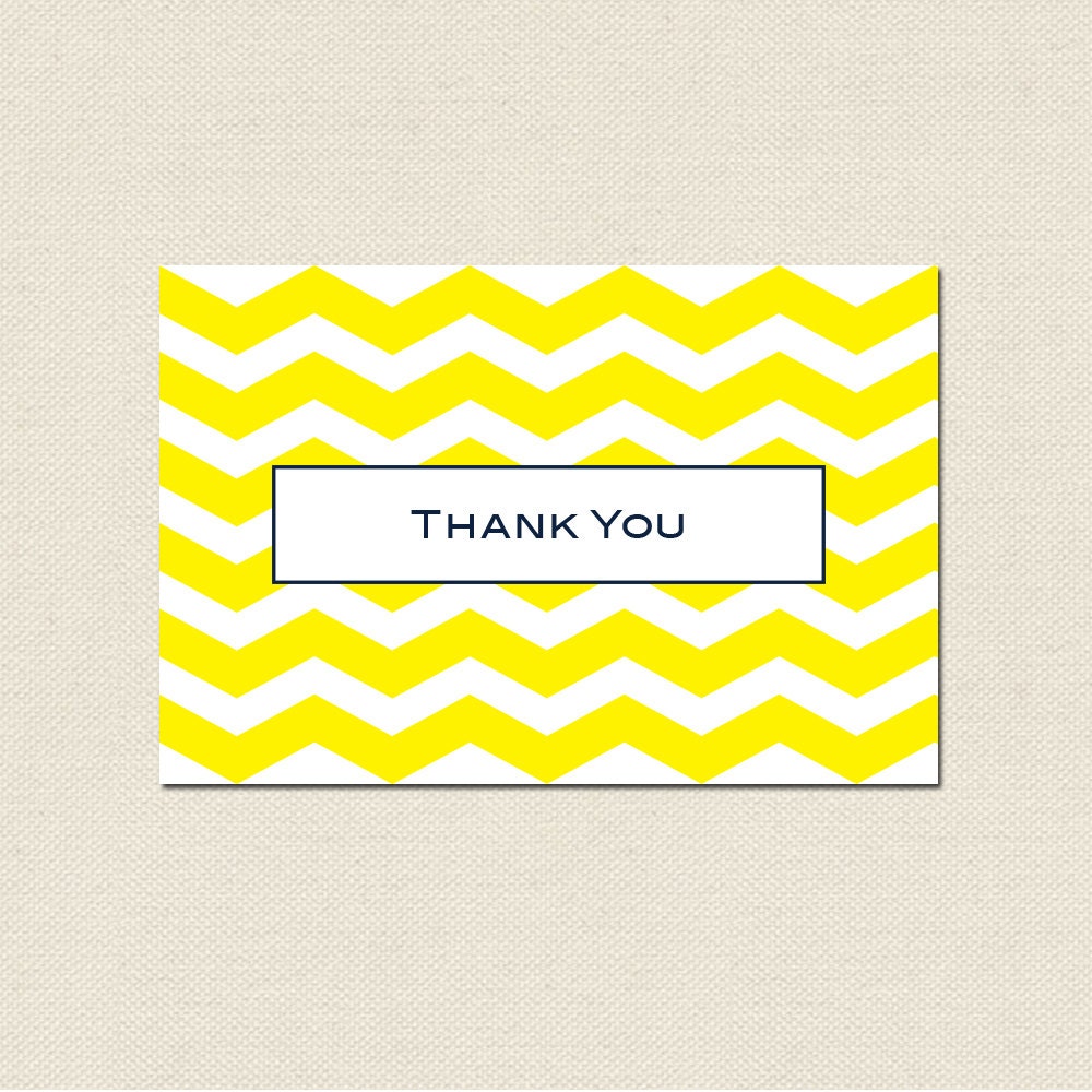 Chevron Thank You Notes - Set of 10