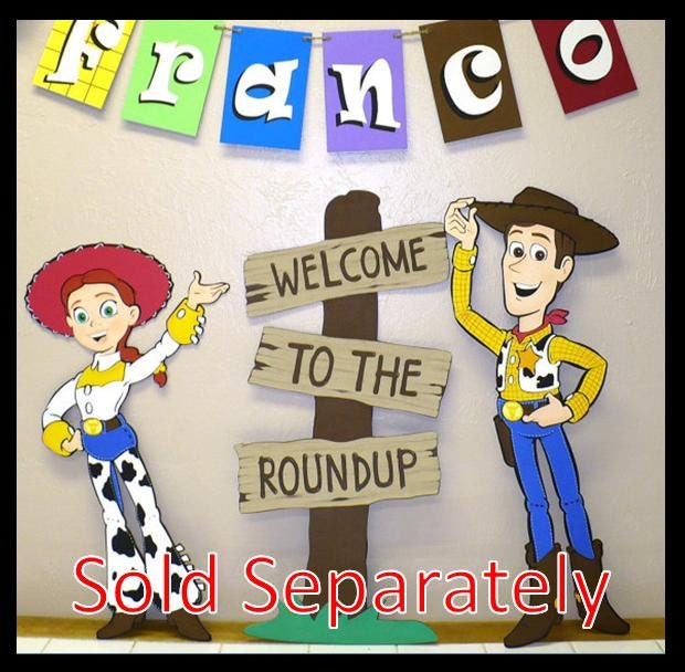Toy Story Woody Birthday Decoration 2 foot tall Stand Up Western Birthday Party Decoration, Cowboy Cowgirl Party