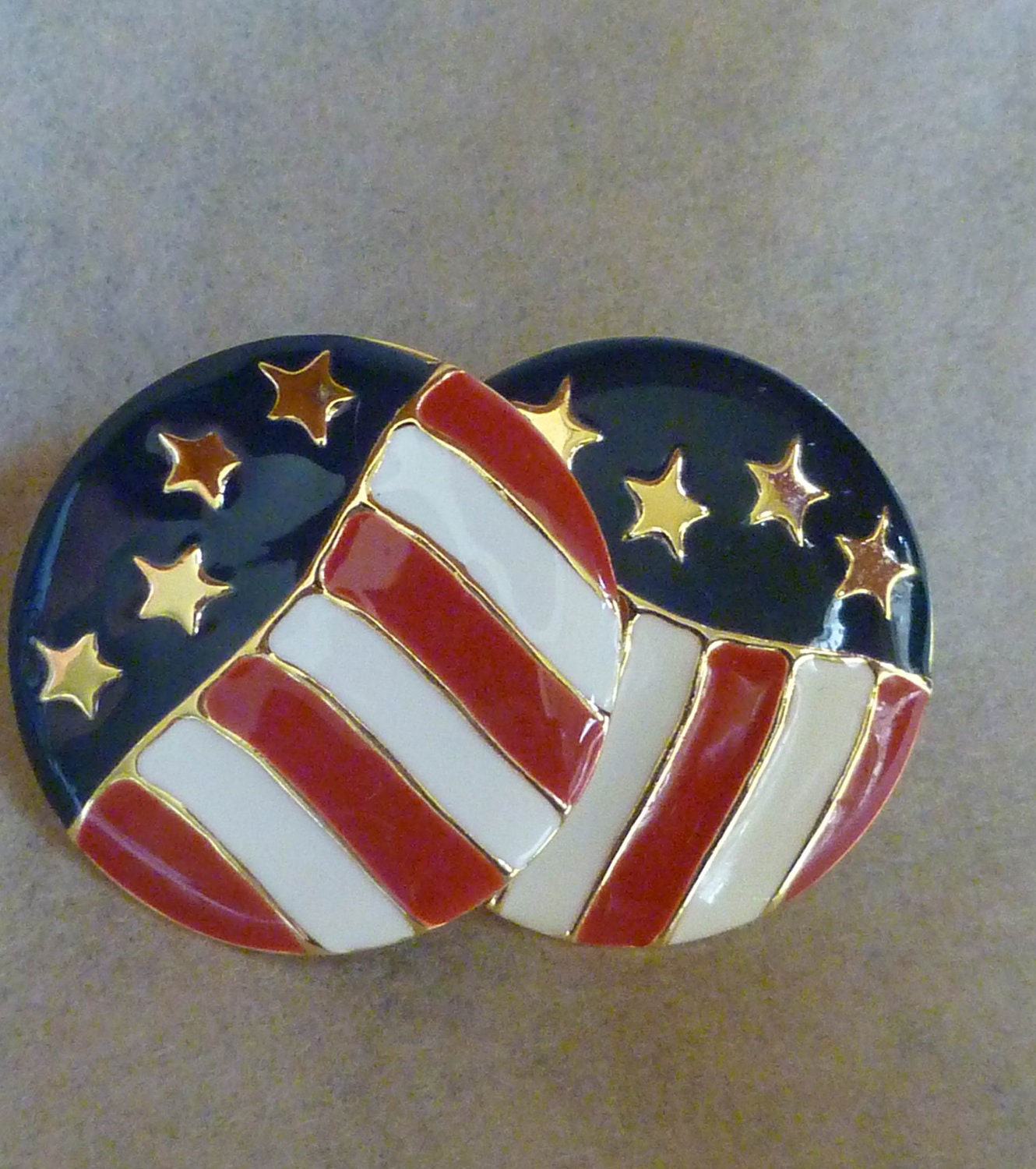 Red, white & Blue Earrings, American Flag, PATRIOTIC