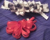 Little Girls Barrette Hair accessory set of two awesome colors red and animal print