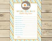 Elephant Baby Shower Wishes for Baby Advice Printable Card Il_170x135