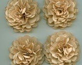 Tan Carnation Paper Flowers Embellishments