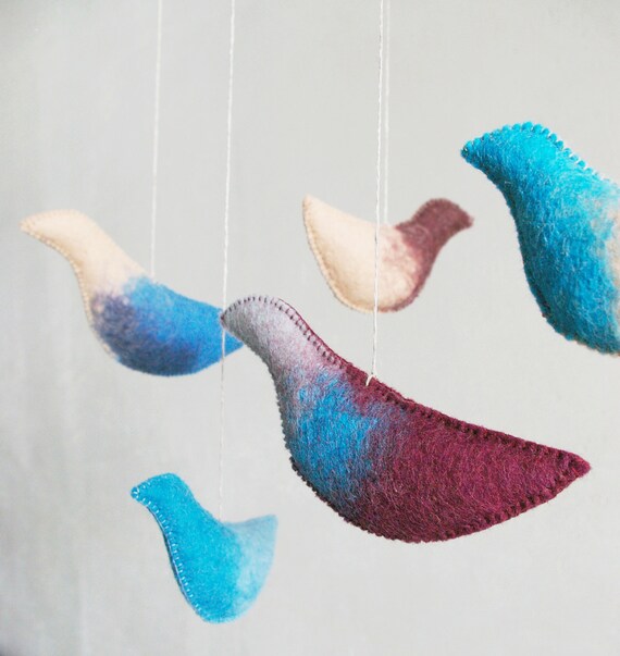 SALE / Baby  mobile - nursery mobile - Birds mobile - DREAMS - baby gift - pure eco - ready for shipping