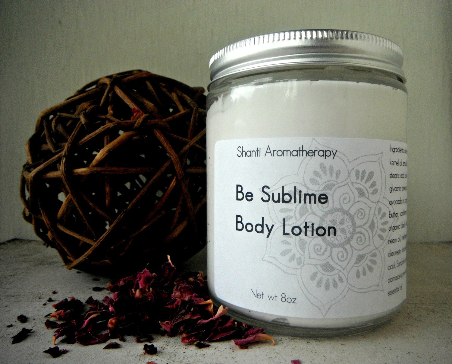 Be Sublime Body Butter - All Natural, Rose and Sandalwood