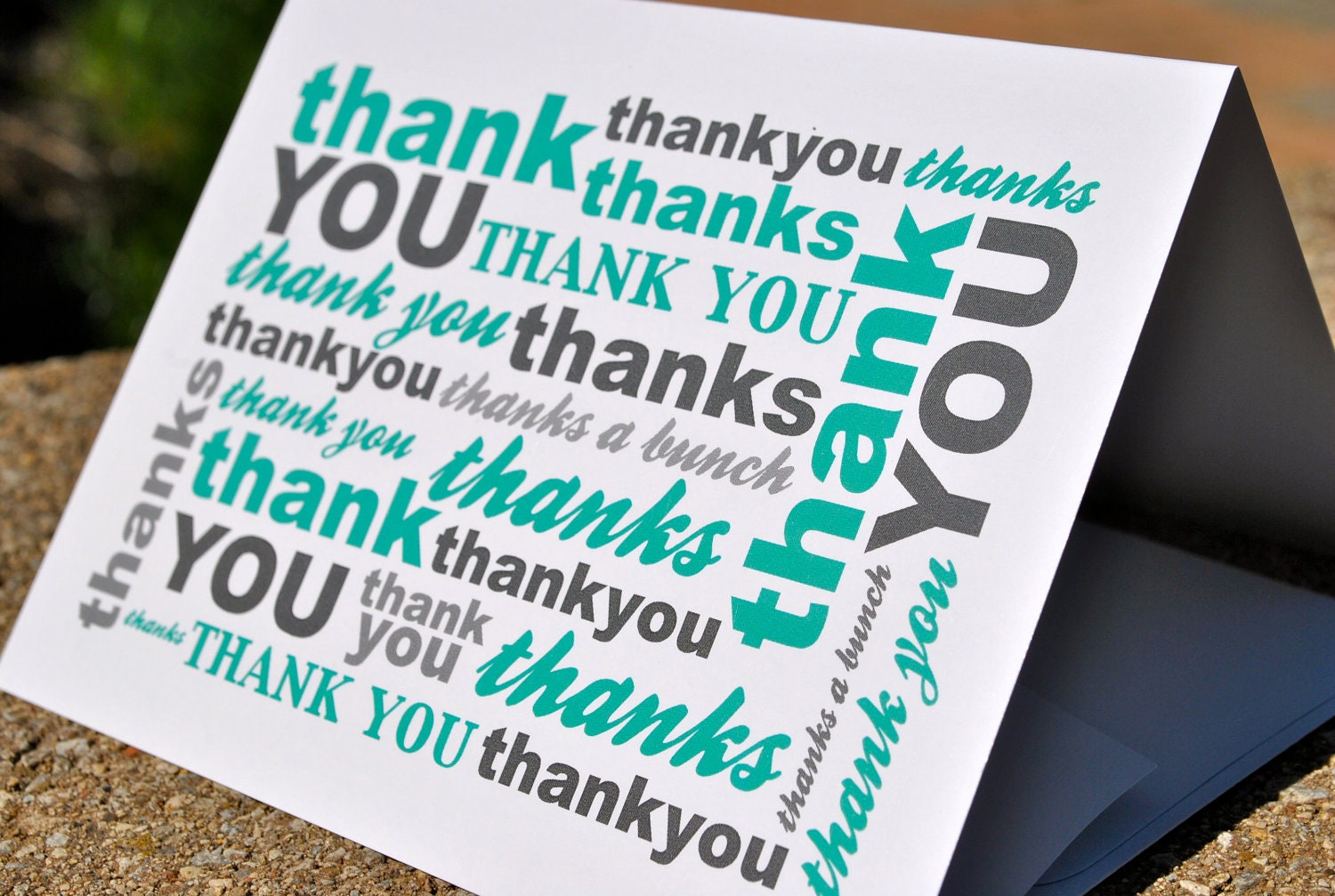 SALE modern blank card - thank you cards/note cards - Set of 8
