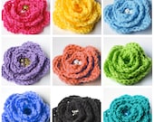 Crochet Rose Hair Clip You Choose Colour