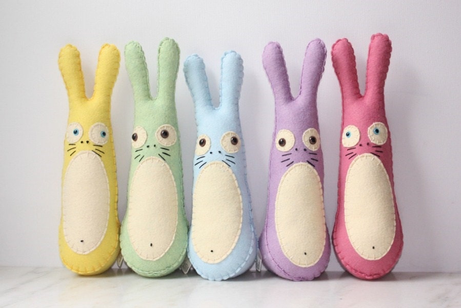 10% off all in stock bunnies Felt Animal Plush Stuffed Bunny Rabbit, Cute Felt Stuffed Bunny Animal, Felt Soft Toy, Many Colors