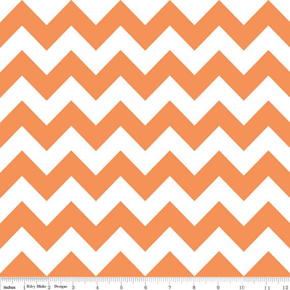 Riley Blake Chevron - Orange - Medium - 1/2 yard - Sweetbobbinsfabric